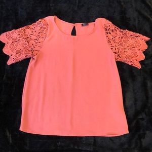 Lace Sleeved Dusty Rose Women’s Blouse